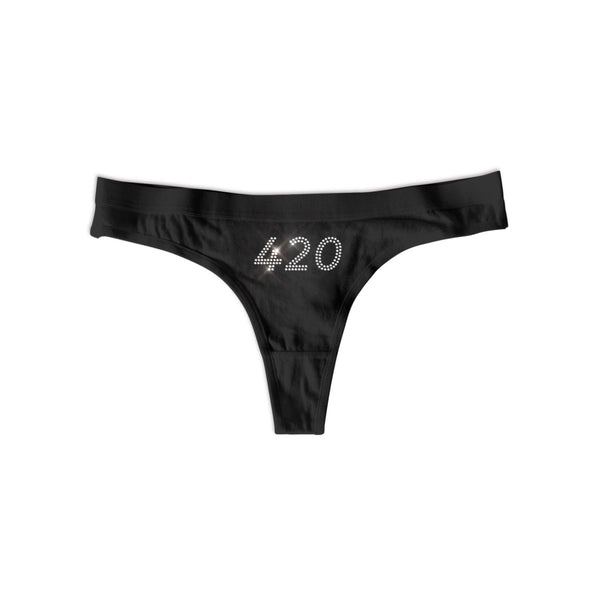 420 RHINESTONE THONG - MJN