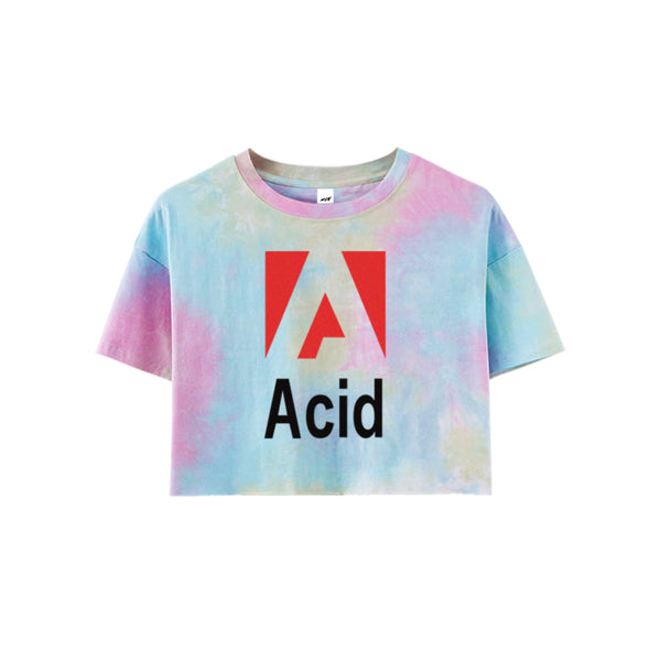 ACID TIE DYED CROPPED TEE - MJN