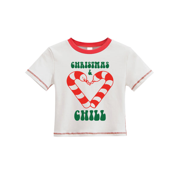 CHRISTMAS AND CHILL CROP TEE - MJN