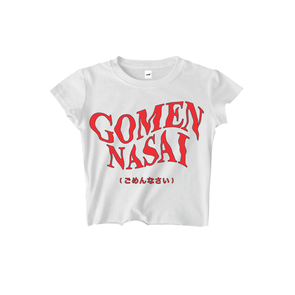 GOMENNASAI (Sorry) CROPPED TEE - MJN