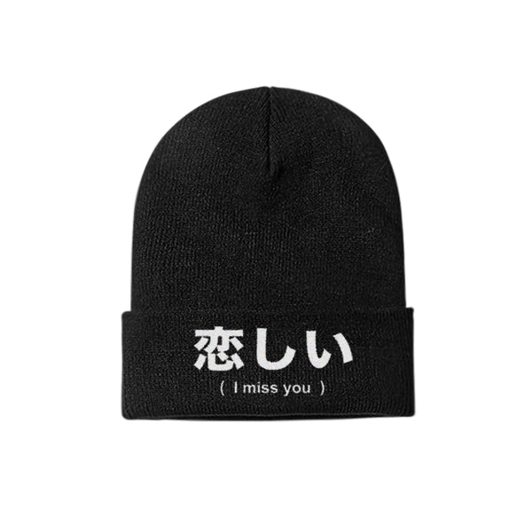 I MISS YOU KANJI BEANIE - MJN