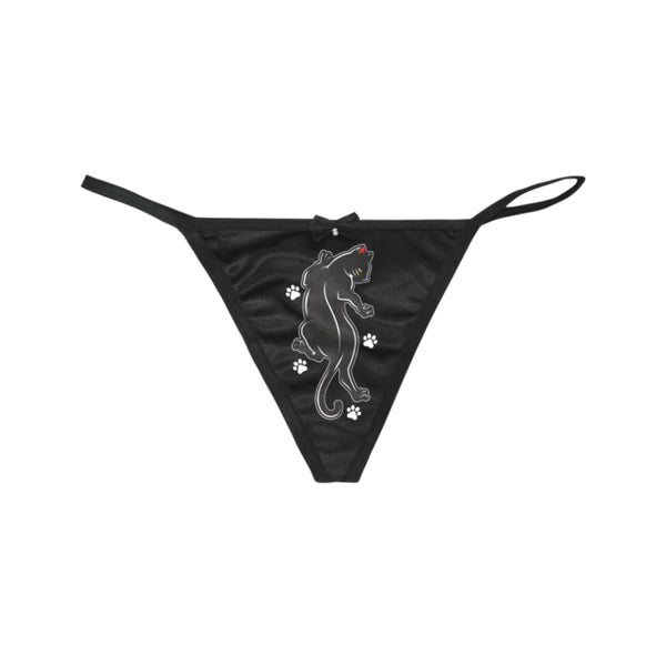 MEOW G-STRING PANTY BLACK - MJN