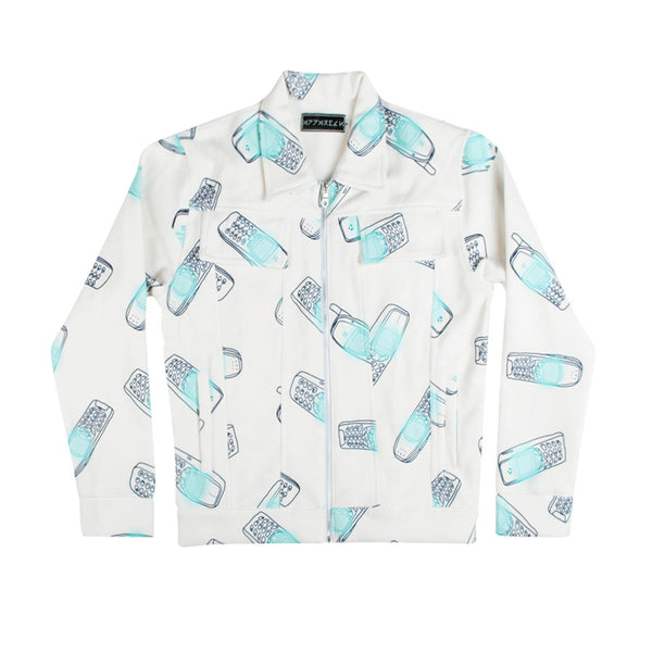 MOSHI-MOSHI ZIP-UP JACKET WHITE
