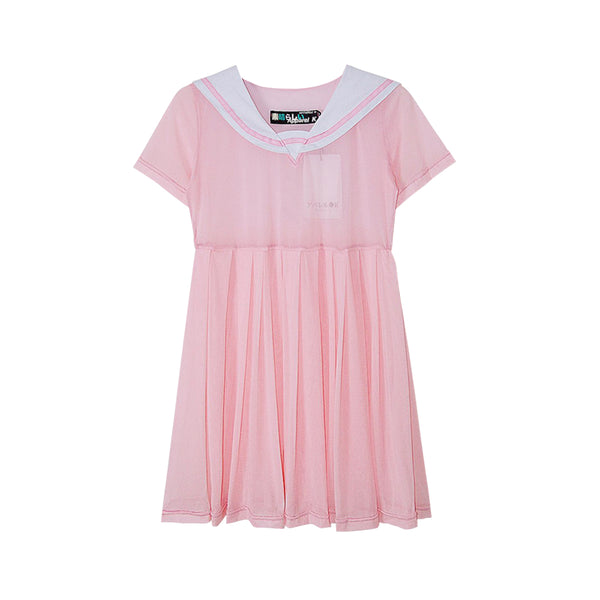 SAILOR MESH DRESS PINK