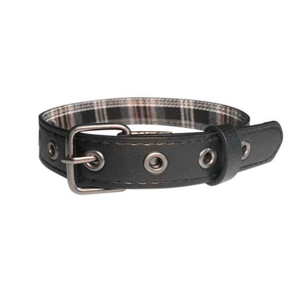 BLACK X TARTAN REVERSIBLE CHOKER