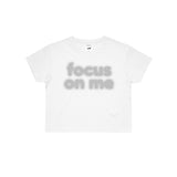 FOCUS ON ME REFLECTIVE CROP TEE (2 COLORS) - MJN