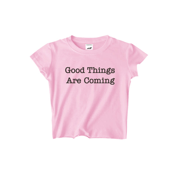 GOOD THINGS ARE COMING CROPPED TOP (2 COLORS) - MJN