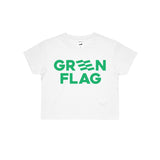 GREEN FLAG CROP TEE (2 COLORS) - MJN