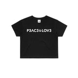 PEACE & LOVE 333 CROP TEE (2 COLORS) - MJN