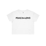 PEACE & LOVE 333 CROP TEE (2 COLORS) - MJN