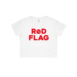 RED FLAG CROP TEE (2 COLORS) - MJN