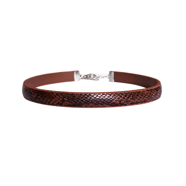 SNAKE LEATHER CHOKER