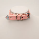 LEATHER HEART PADLOCK CHOKER (CLICK FOR 3 COLORS)