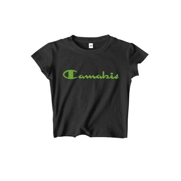 CANNABIS CROPPED TEE (2 COLORS) - MJN