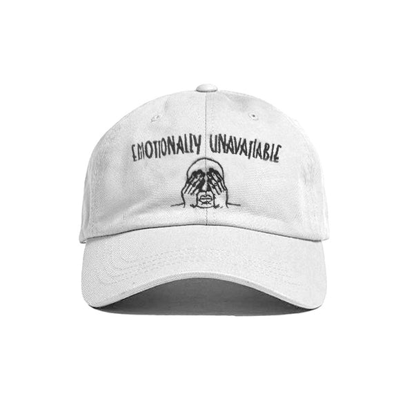 EMOTIONALLY UNAVAILABLE HAT WHITE