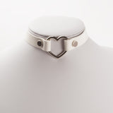 HEART LEATHER CHOKER (CLICK FOR MORE COLORS)