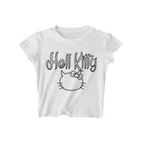 HELL KITTY CROPPED TEE (2 COLORS) - MJN