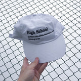 HIGH SCHOOL HAT WHITE