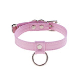 O RING LEATHER CHOKER (CLICK FOR MORE COLORS)
