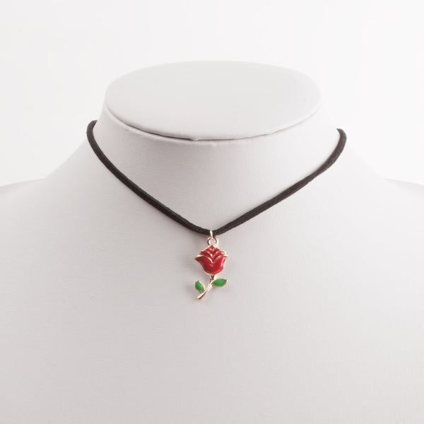 ROSE NECKLACE RED