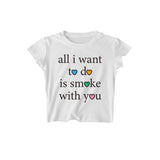 SMOKE WITH YOU CROPPED TOP (2 COLORS) - MJN