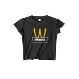 WEED CROPPED TEE (2 COLORS) - MJN